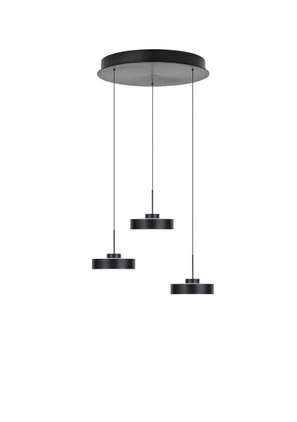 Hell Spencer LED Pendelleuchte 3-fach Warmweiß Dimmbar 60-180cm >90Ra Anthrazit 20726/3-39