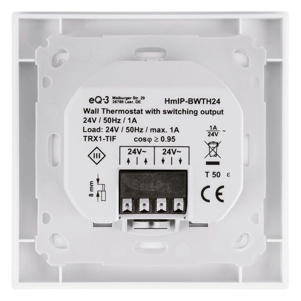 Homematic IP Wandthermostat mit Schaltausgang - für Markenschalter, 24 Volt HmIP-BWTH24 150697A0