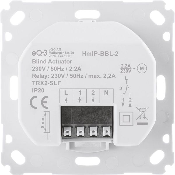 Homematic IP Jalousieaktor, Rollladenaktor für Markenschalter HmIP-BBL 151333A0