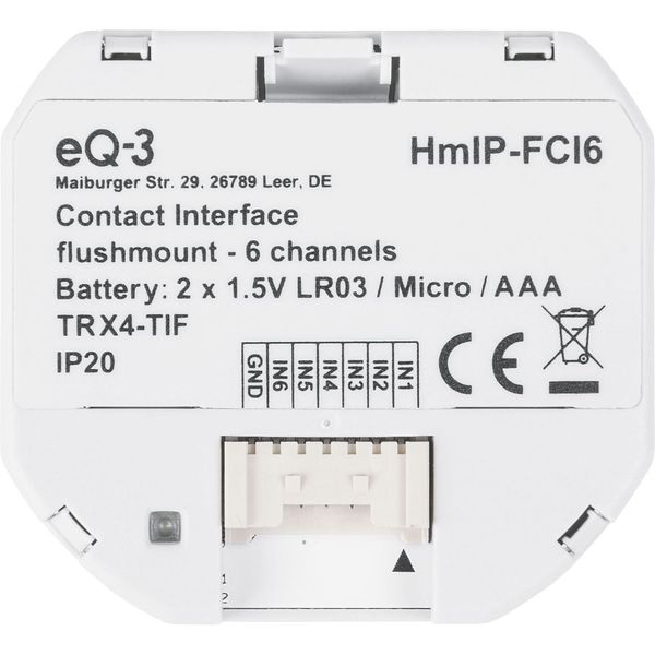 Homematic IP Kontakt-Schnittstelle Unterputz - 6-fach HmIP-FCI6 153501A0