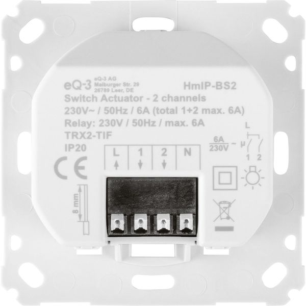Homematic IP Schaltaktor für Markenschalter - 2-fach HmIP-BS2 156757A0