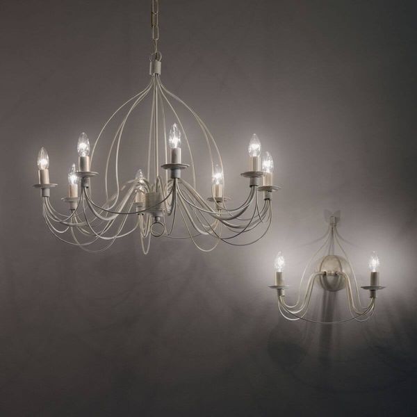 Ideal Lux CORTE Pendelleuchte E14 8-fach ⌀800mm dimmbar Weiss 005898