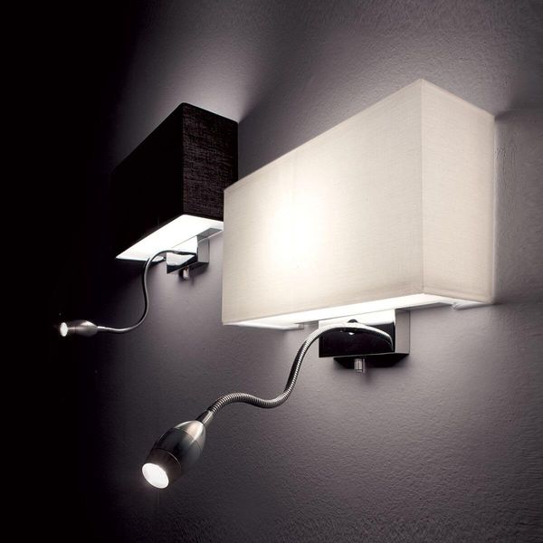 Ideal Lux HOTEL E27/LED Wandleuchte 1+1x Schwarz warmweiss 035956