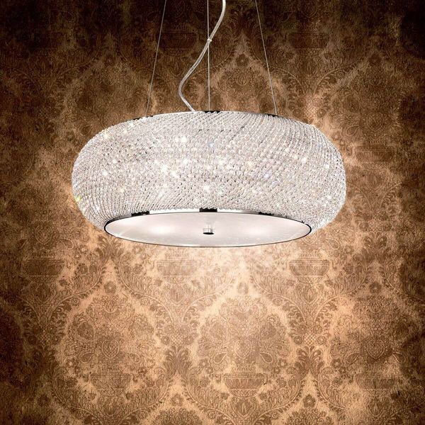 Ideal Lux PASHA Pendelleuchte E14 6-fach ⌀400mm dimmbar Chrom 082158