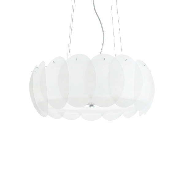 Ideal Lux OVALINO Pendelleuchte E27 8-fach ⌀550mm dimmbar Weiss 090481