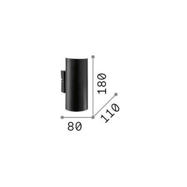 Ideal Lux LOOK GU10 Wandleuchte 2x dimmbar Schwarz warmweiss 095998