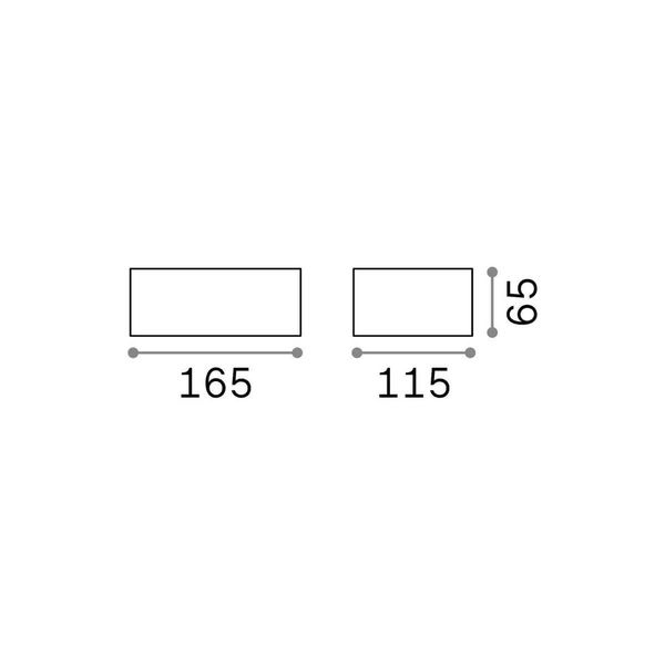 Ideal Lux TWIN Wandleuchte G9 dimmbar Anthrazit IP44 115368