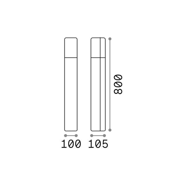 Ideal Lux PULSAR Stehleuchte E27 dimmbar Anthrazit IP44 135908