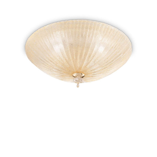 Ideal Lux SHELL Deckenleuchte E27 4-fach ⌀500mm dimmbar Amber 140186