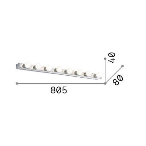 Ideal Lux PRIVE Wandleuchte E14 8-fach dimmbar Weiss 159522
