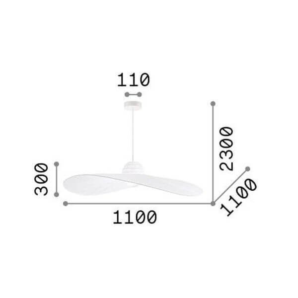 Ideal Lux MADAME Pendelleuchte E27 ⌀1100mm dimmbar Schwarz 174402