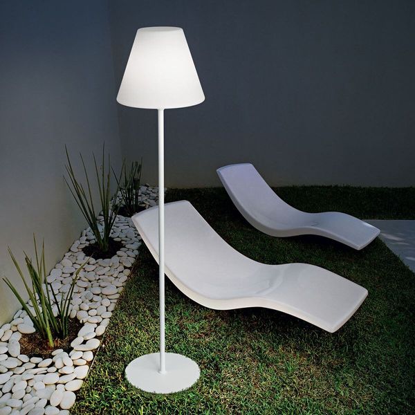 Ideal Lux ITACA Stehleuchte E27 ⌀390mm dimmbar Weiss IP44 180953