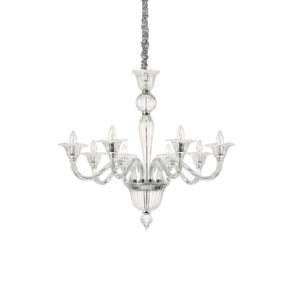 Ideal Lux BRIGITTA Pendelleuchte E14 8-fach ⌀890mm dimmbar Klar 199382