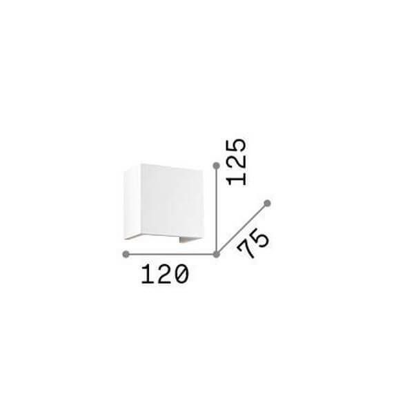 Ideal Lux FLASH GESSO Wandleuchte G9 dimmbar Weiss 214672