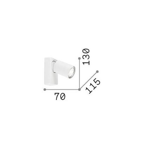 Ideal Lux RUDY GU10 Wandleuchte dimmbar Weiss warmweiss 229027