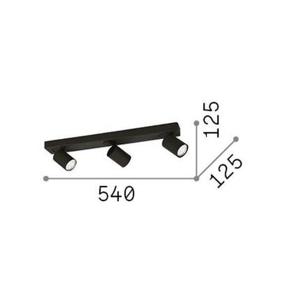 Ideal Lux RUDY GU10 Deckenleuchte 3x dimmbar Weiss warmweiss 229065