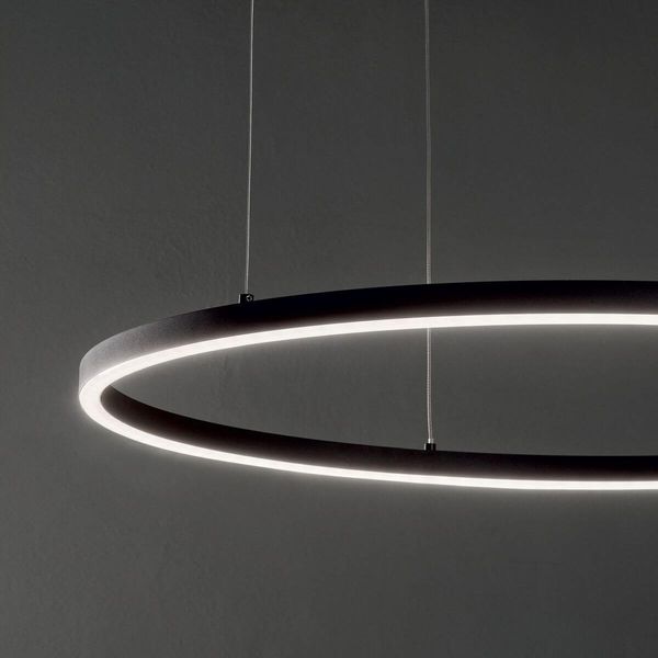 Ideal Lux ORACLE SLIM LED Pendelleuchte 38W ⌀700mm Schwarz warmweiss 229515