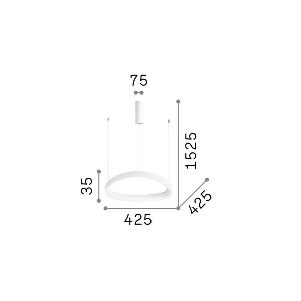 Ideal Lux GEMINI LED Pendelleuchte 38W Schwarz warmweiss 247236