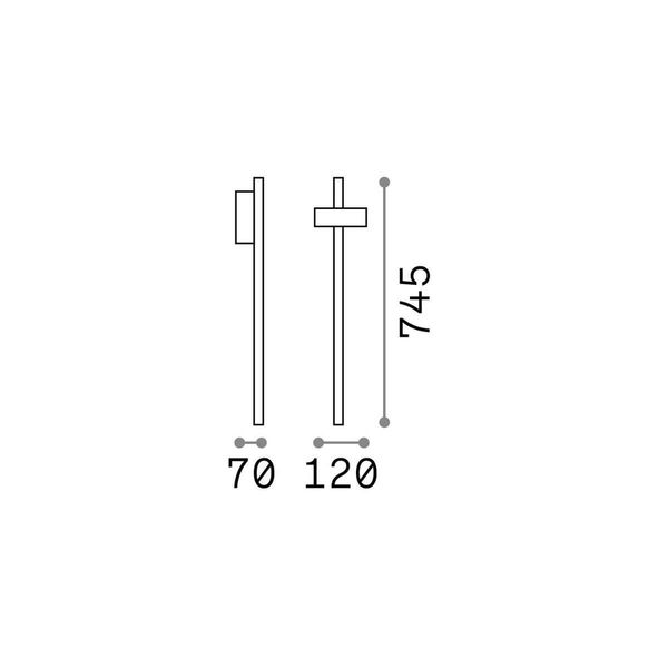 Ideal Lux HUB LED Stehleuchte 4,5W Anthrazit IP54 warmweiss 251226