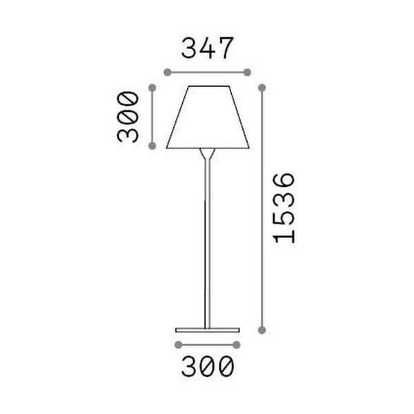 Ideal Lux ARCADIA Stehleuchte E27 ⌀347mm dimmbar Grau IP44 298610