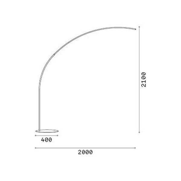 Ideal Lux COMET LED Stehleuchte 30W dimmbar Schwarz warmweiss 304168