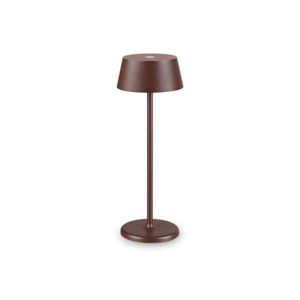 Ideal Lux PURE LED Tischleuchte 1,5W ⌀115mm dimmbar Braun IP54 warmweiss 311661