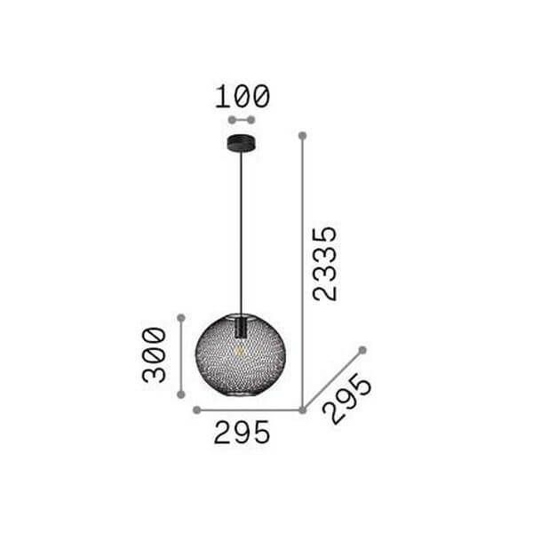 Ideal Lux NET Pendelleuchte E27 ⌀295mm dimmbar Gold 313771
