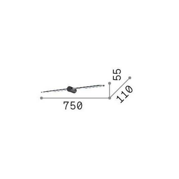 Ideal Lux FILO LED Wandleuchte 2x 2x13W Messing IP44 warmweiss 327792