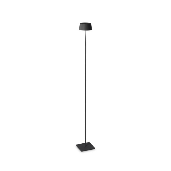 Ideal Lux PURE LED Stehleuchte 1,5W ⌀115mm dimmbar Schwarz IP54 warmweiss 328515