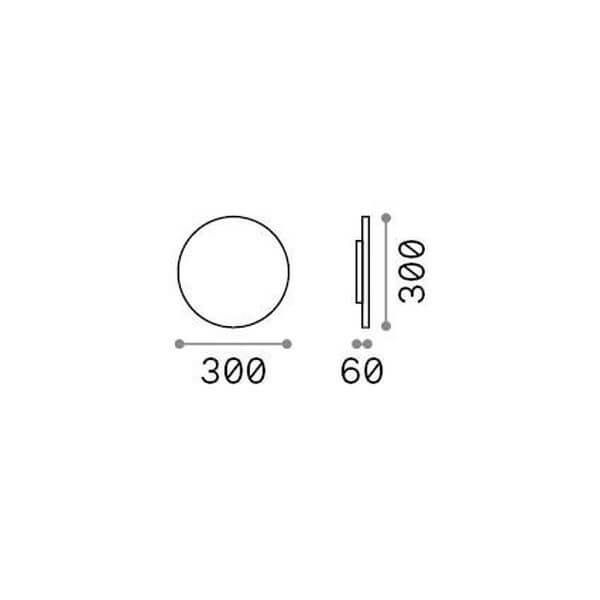 Ideal Lux PUNTO LED Wandleuchte 16W ⌀300mm Weiss IP54 warmweiss 328553