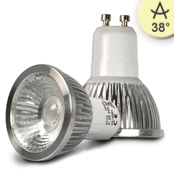 ISOLED GU10 LED Strahler 5,5W COB, 38°, warmweiß, dimmbar