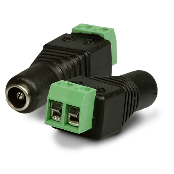 ISOLED Rundbuchseadapter FEMALE 2-polig auf Klemme