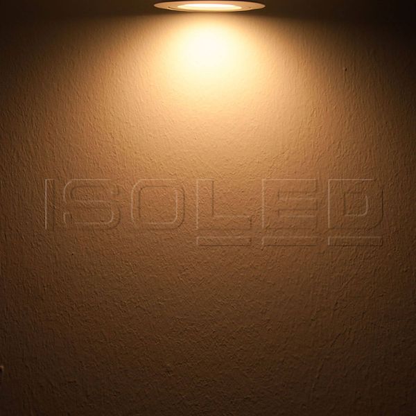 ISOLED LED Einbaustrahler, weiß, 8W SMD, 120°, rund, warmweiß, dimmbar