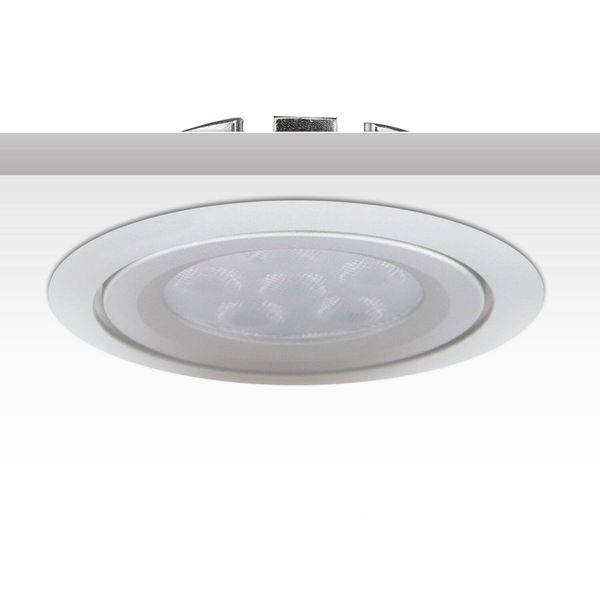 ISOLED LED Einbaustrahler, silber, 8W, 72°, rund, warmweiß, dimmbar
