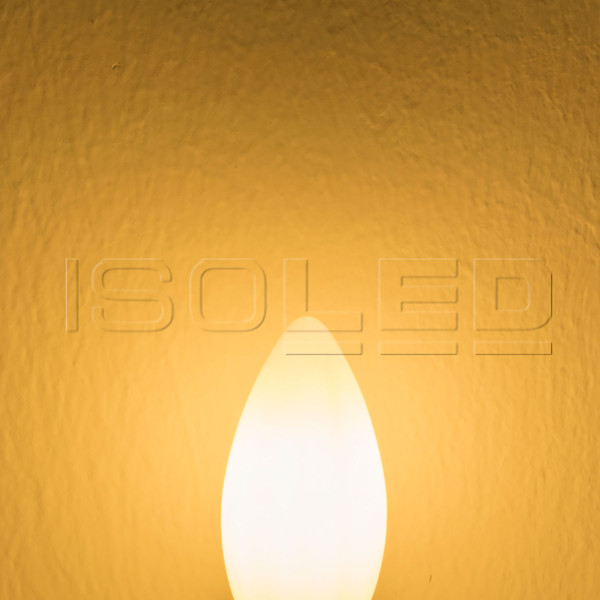 ISOLED E14 LED Kerze, 4W, milky, warmweiß, dimmbar