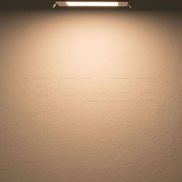ISOLED LED Downlight, 9W, eckig, ultraflach, weiß, warmweiß, dimmbar