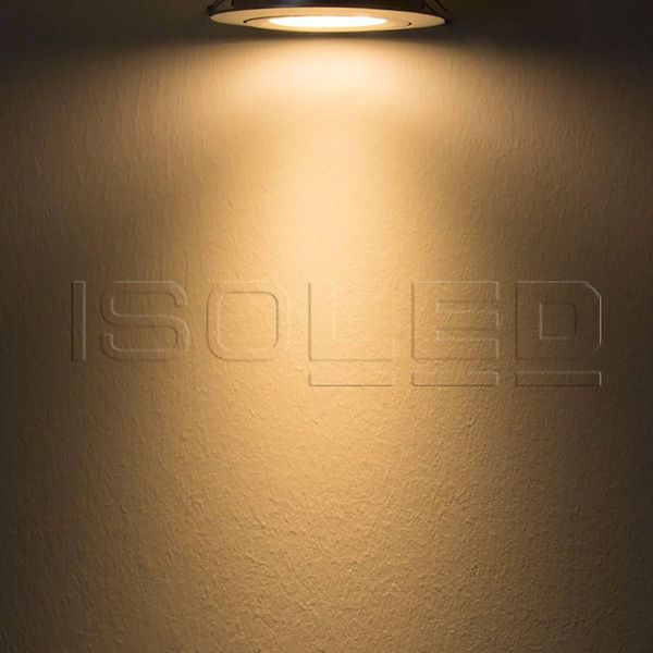 ISOLED LED Einbaustrahler, silber, 15W, 72°, rund, warmweiß, dimmbar