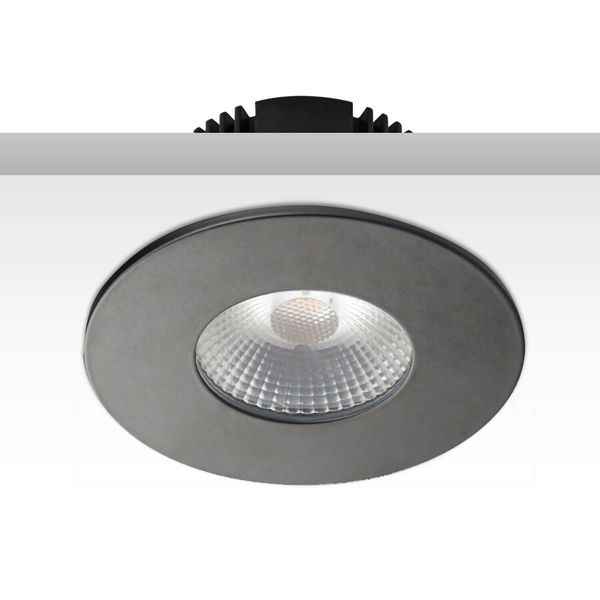 ISOLED Cover Aluminium rund schwarz matt für Einbaustrahler Sys-68