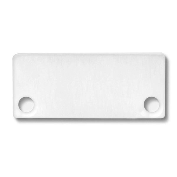 ISOLED Endkappe EC43 Alu weiß RAL 9010 für SURF/DIVE24 FLAT mit COVER10, 2 STK, inkl. Schraube