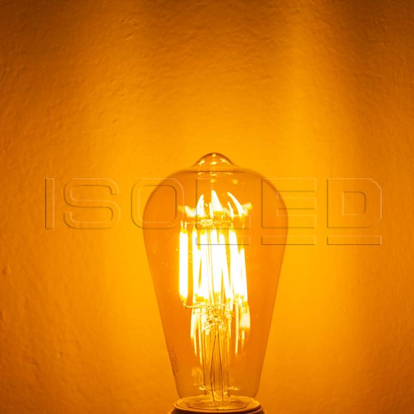 ISOLED E27 Vintage Line LED ST64 Birne 8W ultrawarmweiß, dimmbar
