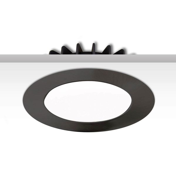 ISOLED Cover Aluminium rund schwarz für Einbaustrahler Sys-90