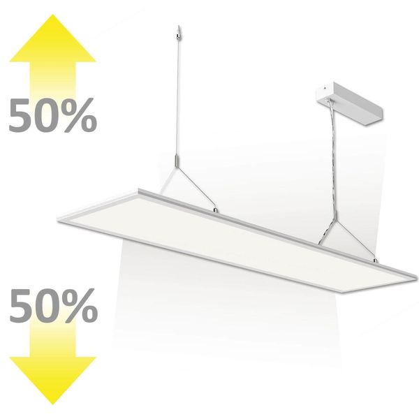 ISOLED LED Office Hängeleuchte Up+Down, 20+20W, 30x120cm, weiß, UGR<19, 4000K, dimmbar