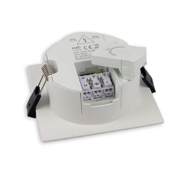 ISOLED LED Downlight Prism blendungsreduziert 10W, IP54, neutralweiß, dimmbar