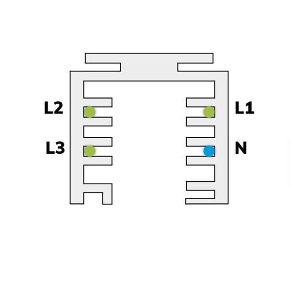 ISOLED 3-PH Schienen-Strahler fokussierbar, 30W, 30°-50°, weiß matt, 3000K, dimmbar