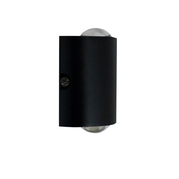 ISOLED LED Wandleuchte Up&Down 2x2W CREE, IP54, sandschwarz, warmweiß