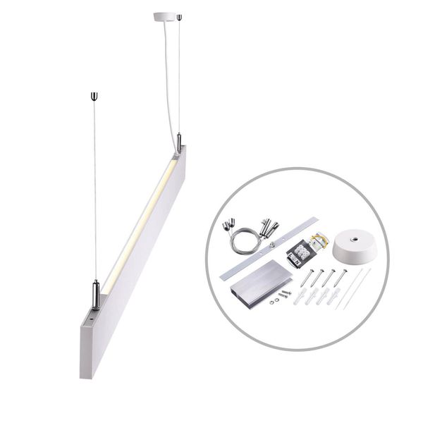 ISOLED LED Hängeleuchte Linear Up+Down 600, 25W, prismatisch, linear- u. 90° verbindbar, weiß, warmweiß
