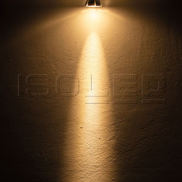 ISOLED GU10 LED Strahler 8W COB, 10°, 2700K, dimmbar