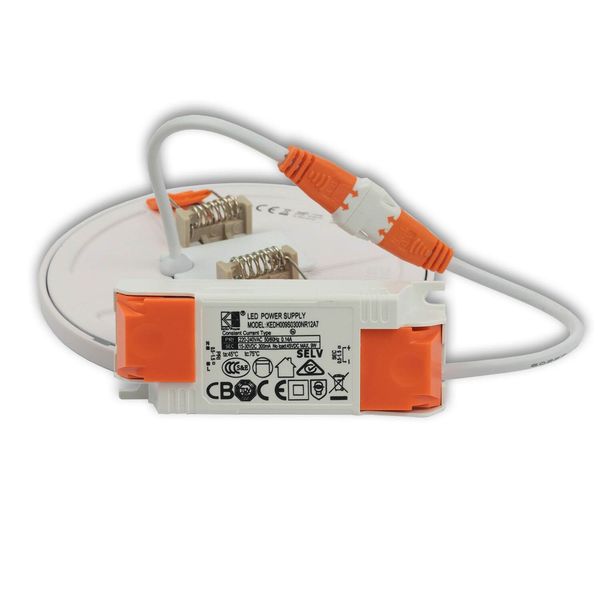 ISOLED LED Downlight Flex 8W, prismatisch, 120°, Lochausschnitt 50-100mm, warmweiß, dimmbar