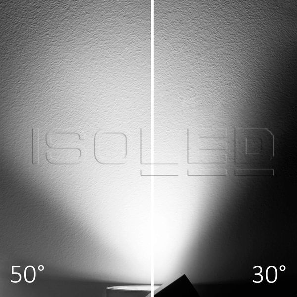 ISOLED 3-PH Schienen-Strahler fokussierbar, 35W, 30°-50°, schwarz matt, 4000K, CRI92