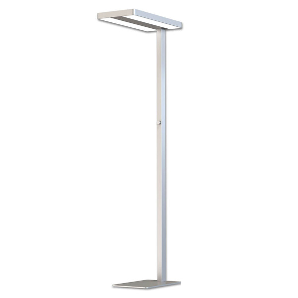 ISOLED LED Office Pro Stehleuchte Up+Down, 40+40W, UGR<19, silber, neutralweiß, Dimm-Drehregler